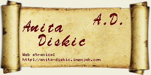 Anita Diskić vizit kartica
